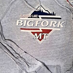 Flathead Lake Bigfork MT lightweight hoodie shirt M